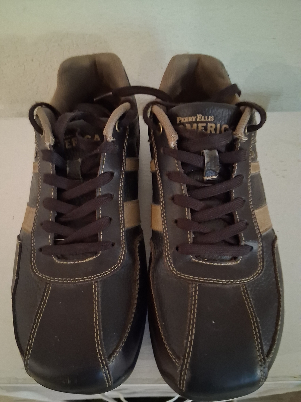 Perry Ellis Men's Brown Casual Sneakers